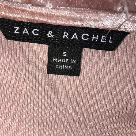 Zac & Rachel dusty rose crushed velvet boho blouse - Picture 5 of 5